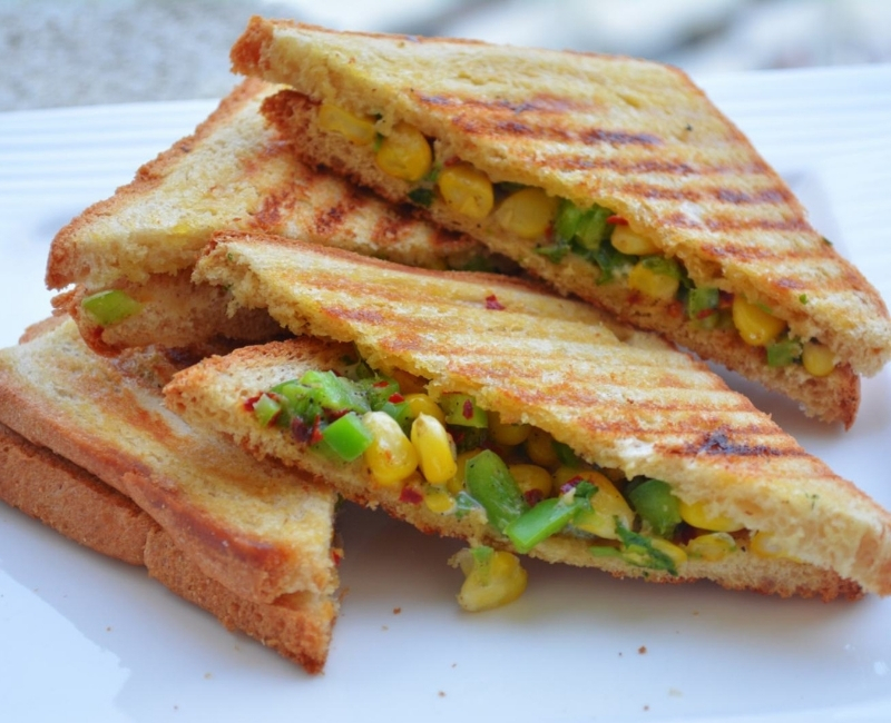 கார்ன் வெஜ் சான்ட்விச்