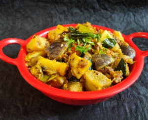 உருளை கத்தரி பொறியல்