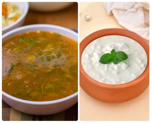 மிளகு ரசம் + பானை தயிர்